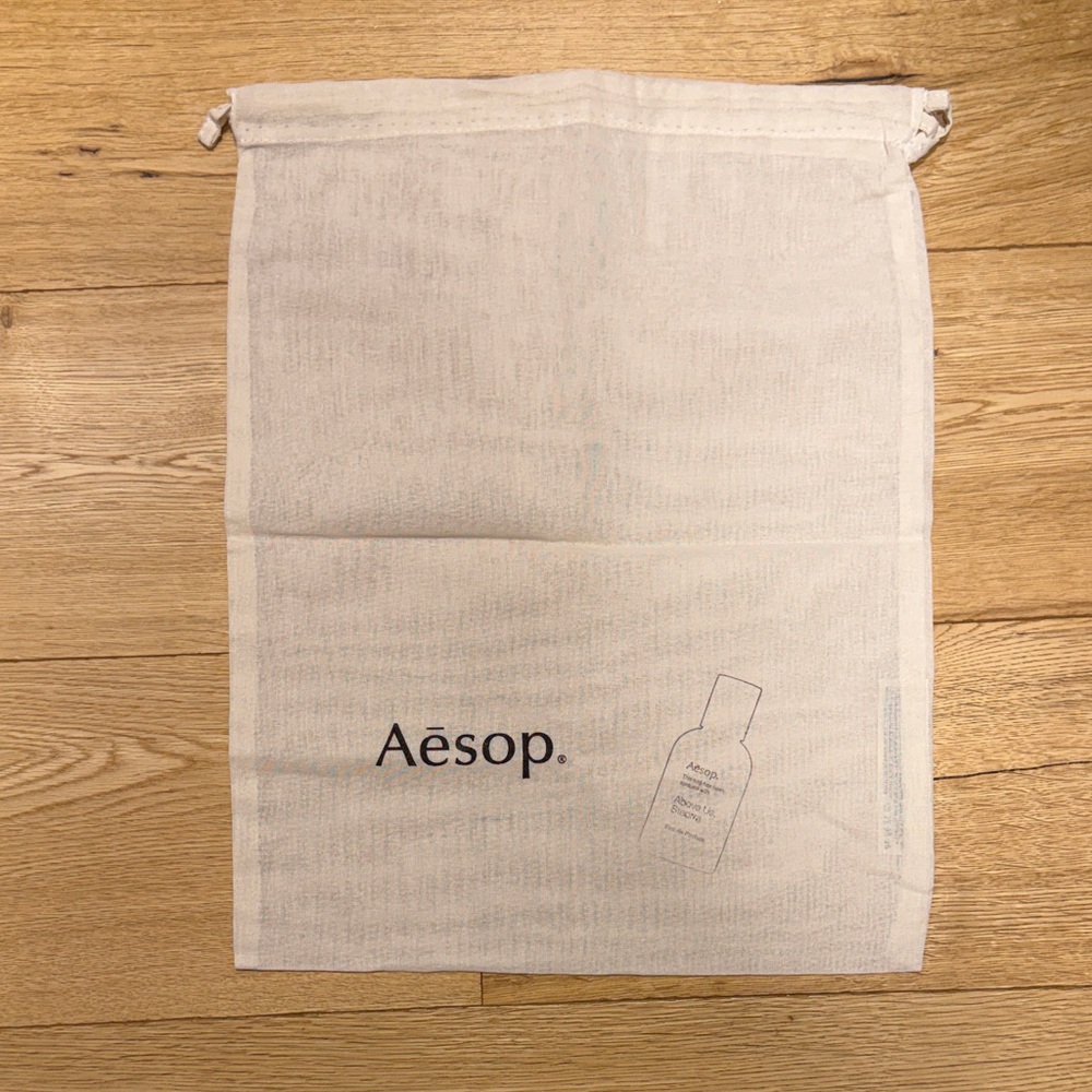 Aesop Cream Drawstring Bag